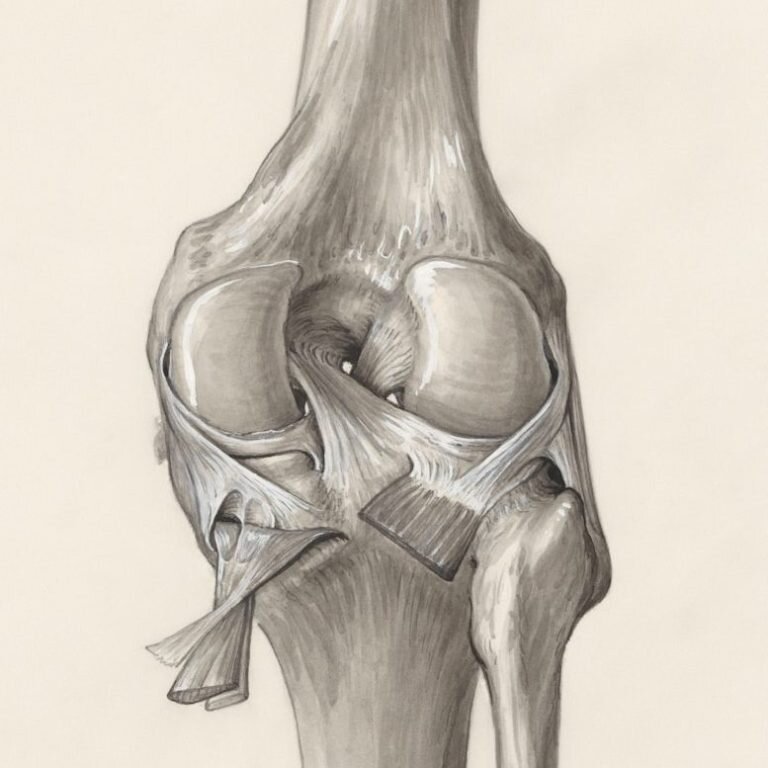 Anatomische Kniezeichnung